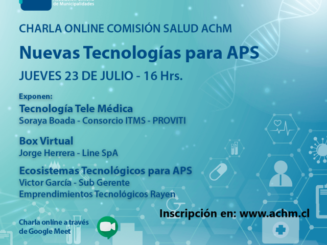 Charla online: «Nuevas tecnologías para APS»