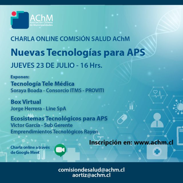 Charla online: «Nuevas tecnologías para APS»