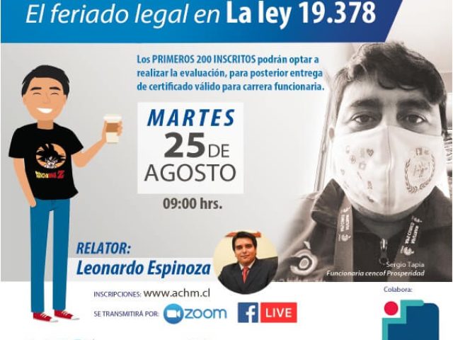 Charla online: «El Feriado Legal en la LEY 19.378»