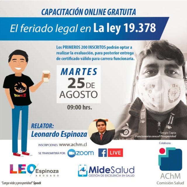 Charla online: «El Feriado Legal en la LEY 19.378»