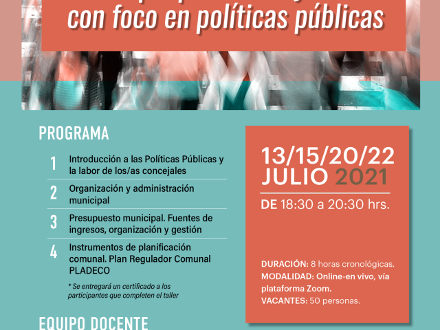 Taller: «Introducción a la gestión municipal para concejales con foco en políticas públicas»