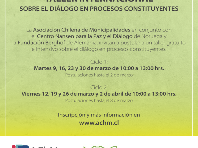 Postulación a Taller Internacional sobre el Diálogo en Procesos Constituyentes